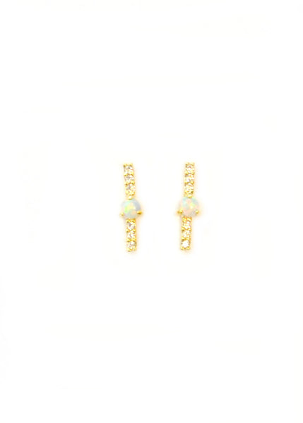 Opal Center Bar Stud