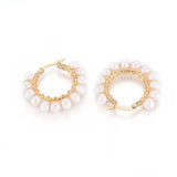WRAPPED PEARL HOOP